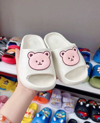 Dép lê gấu cute đế bánh mì chống trơn trượt mùa hè thoáng khí dễ thương cho bé gái