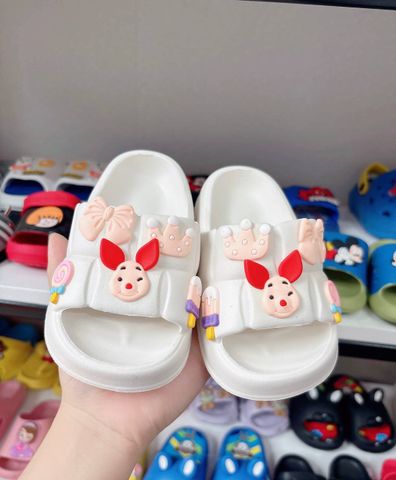 Dép lê heo con nơ xinh xắn dễ thương chống trơn trượt thoáng khí mùa hè cho bé gái