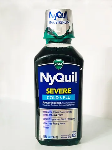 Siro Vicks NyQuil Cold & Flu Severe 354ml (Original) usa