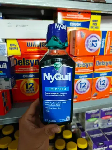 Siro Vicks NyQuil Cold & Flu Nighttime Relief 354ml (Original) usa