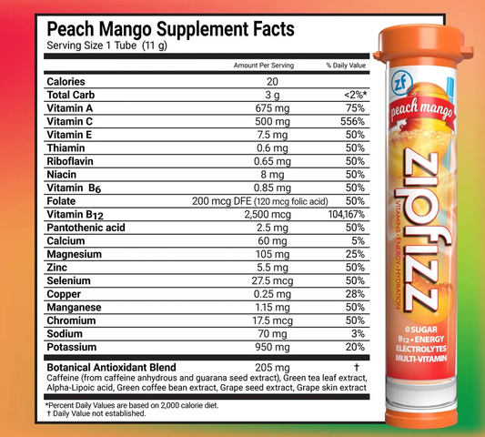 Bột Vitamin và khoáng chất bổ sung năng lượng Zipfizz 30 ống usa