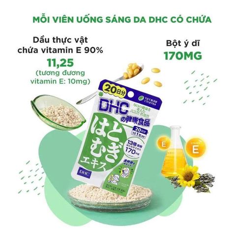 Viên uống trắng da DHC Adlay Extract Japan 20v 60v