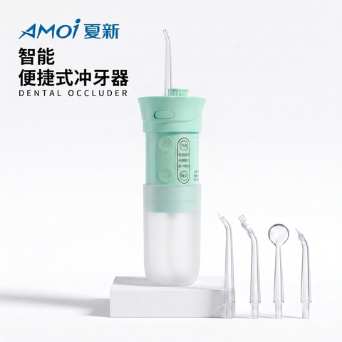 Tăm nước AMOI CYQ-01 Chăm Sóc Răng Miệng Chuẩn Nha, Kháng nước IPX6 (màu xanh)