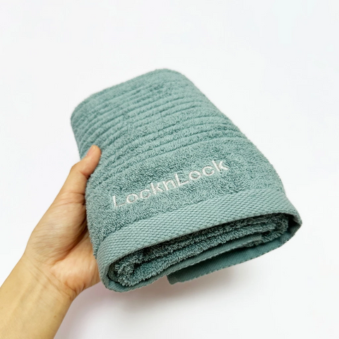 Khăn Lau Tóc LocknLock 100% Cotton Dày Dặn Thấm Hút Tốt Cỡ 40cm x 80cm ETM002