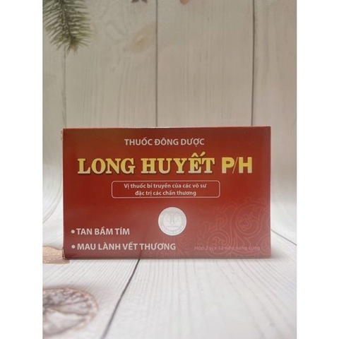 Viên Uống Long Huyết PH Tan Máu Bằm - Hỗ Trợ Giảm Đau, Lành Vết Thương, Bầm Tím Từ Phúc Hưng Date Xa NK