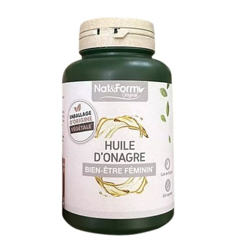 Tinh Dầu Hoa Anh Thảo Hữu Cơ - Pháp Nat&Form Huile D'Onagre - 200 viên - Hỗ Trợ Cân Bằng & Ổn Định Nội Tiết Tố - Hỗ Trợ Sức Khỏe Làm Đẹp Da Từ Bên Trong 