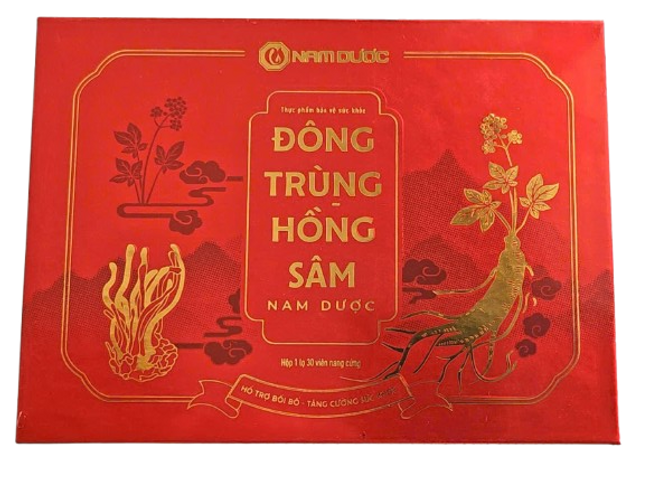Viên uống Đông trùng Hồng sâm Nam Dược 30 viên - Hỗ trợ bồi bổ cơ thể, Tăng cường sức khỏe và sinh lực tự nhiên 761707