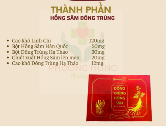 Viên uống Đông trùng Hồng sâm Nam Dược 30 viên - Hỗ trợ bồi bổ cơ thể, Tăng cường sức khỏe và sinh lực tự nhiên 761707