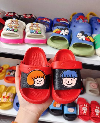 Dép lê cô bé cậu bé có quai cute chống trơn trượt mùa hè cho bé