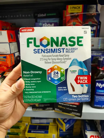 Xịt chống dị ứng Flonase Sensimist Allergy Relief Nasal Spray 9.1ml x2 chai usa