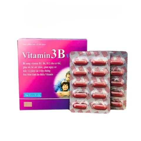 Viên uống Vitamin 3B Viphar - Hỗ trợ B1, B6, B12 Bồi bổ sức khỏe - Hộp 100 viên Duy trì Năng lượng và Tăng cường sức đề kháng Date Xa NK