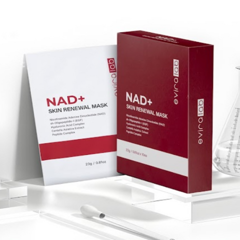 Mặt Nạ Cấp Ẩm Tái Tạo Năng Lượng Tế Bào Eviralab NAD+ Skin Renewal Mask Hộp 10 miếng [hàng công ty]