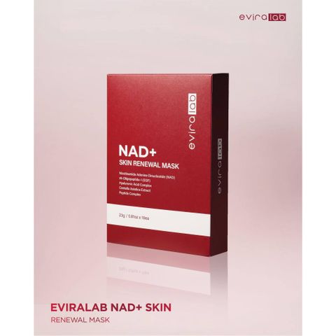 Mặt Nạ Cấp Ẩm Tái Tạo Năng Lượng Tế Bào Eviralab NAD+ Skin Renewal Mask Hộp 10 miếng [hàng công ty]