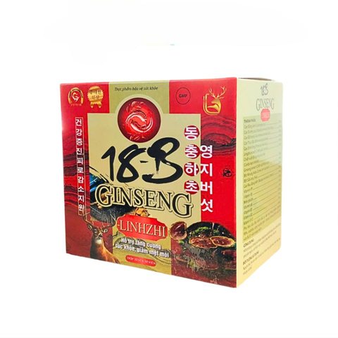 Viên uống Ginseng Linh Chi 18B - Hỗ trợ sức khỏe, tăng cường sức đề kháng, cải thiện mệt mỏi - Hộp 100 viên tự nhiên cao cấp Date Xa NK