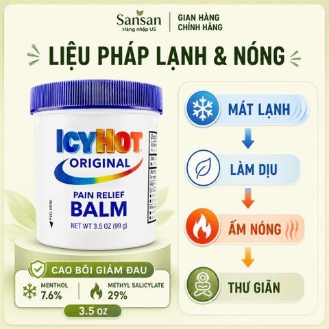 Icy Hot Roll On Lidocaine 4% Menthol 16% Cao Bôi Original Balm - Nội địa Mỹ