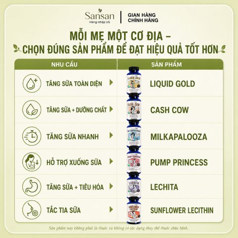 Legendairy Milk Cho Mẹ Sau Sinh | Cash Cow Liquid Gold Pump Princess Lechita Milkapalooza Lecithin