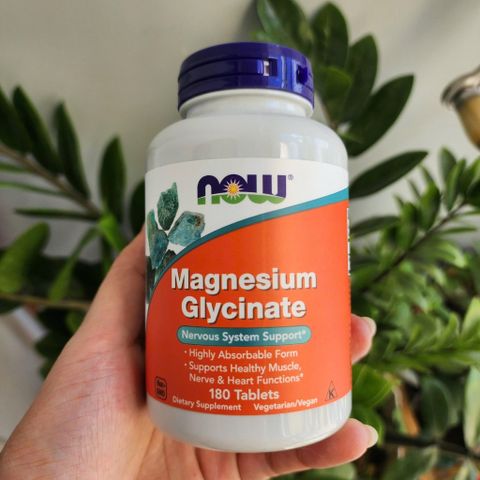 NOW Magnesium glycinate 200mg 180 viên cứng