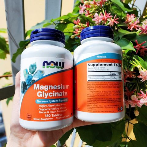 NOW Magnesium glycinate 200mg 180 viên cứng