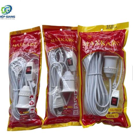 Dây Đèn Liền Đui Có Công Tắc 3M Công Suất 500w Maxkaro.