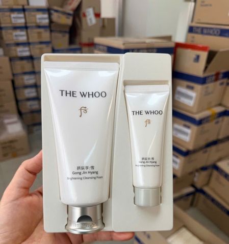 Set sữa rửa mặt dưỡng trắng, sạch bụi bẩn dầu nhờn The Whoo Gong Jin Hyang Brightening Cleansing Foam