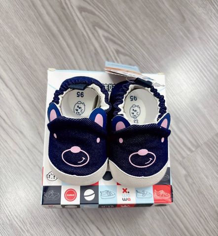 Giày dép tập đi gấu hồng cute đáng yêu cho bé gái đế chống trơn trượt
