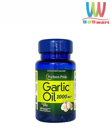 Viên uống tinh dầu tỏi Puritan’s Pride Garlic Oil 1000mg 100 viên Date Xa NK