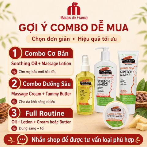 Palmer's Dưỡng Da Mẹ Bầu Ngừa Rạn Da Bụng Đùi Hông Oil Lotion Cream Butter Chính Hãng