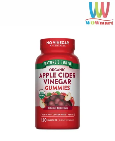 Kẹo dẻo giấm táo Nature’s Truth Organic Apple Cider Vinegar Gummies 500mg 120 Gummies.cua my
