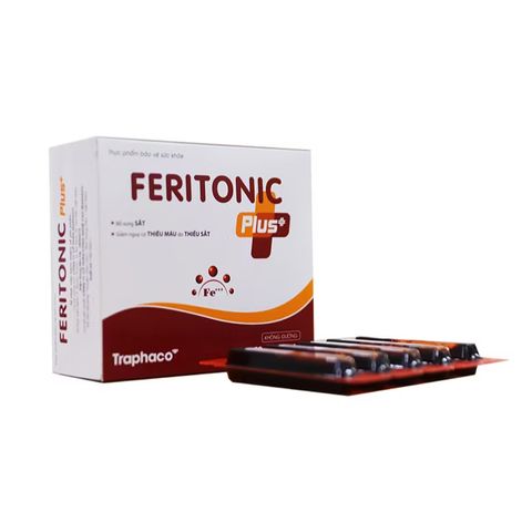 [ Ống Nhựa] [Feritonic Plus+] [Traphaco] bổ sung Sắt, Giảm Nguy Cơ Thiếu Máu hộp 4 Vỉ x 5 Ống x 10ml