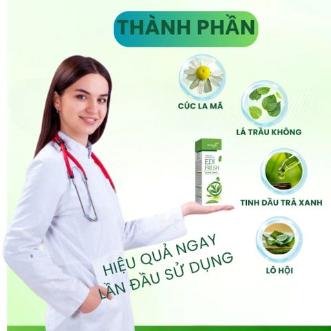 [Che Tên] Dung Dịch Vệ Sinh Phụ Nữ EDI Fresh Giúp Ngăn Mùi, Mềm Mịn, Giảm Ngứa, Sáng Hồng chai 10ml