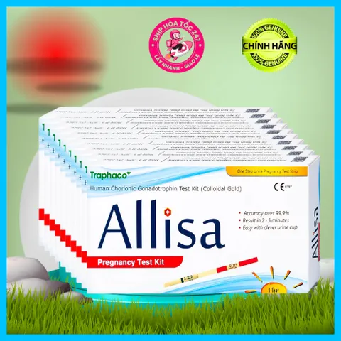[Che tên] COMBO 5 Que Thử Thai Bản To 4mm Allisa Của Traphaco - Chính Xác Cao, Giao Hàng Kín Đáo