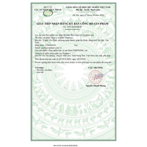 [Traphaco] FERITONIC Bổ Sung Sắt Cho Bé Và Mẹ Bầu,Giảm Nguy Cơ Thiếu Máu,Tái Tạo Hồng Cầu 2Vỉ x10Ống