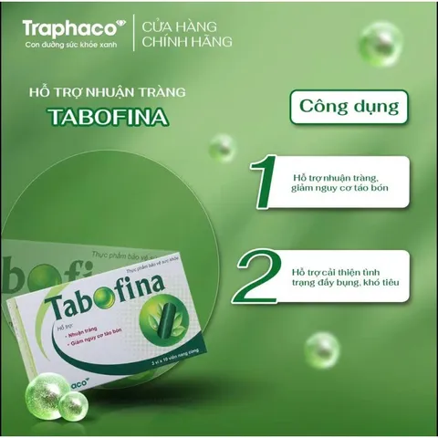 Nhuận Tràng Tabofina Hỗ Trợ Chức Năng Tiêu Hoá, Giúp Nhuận Tràng Hộp 3 Vỉ x 10 Viên Nang Cứng