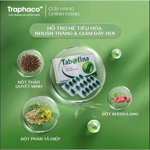 Nhuận Tràng Tabofina Hỗ Trợ Chức Năng Tiêu Hoá, Giúp Nhuận Tràng Hộp 3 Vỉ x 10 Viên Nang Cứng