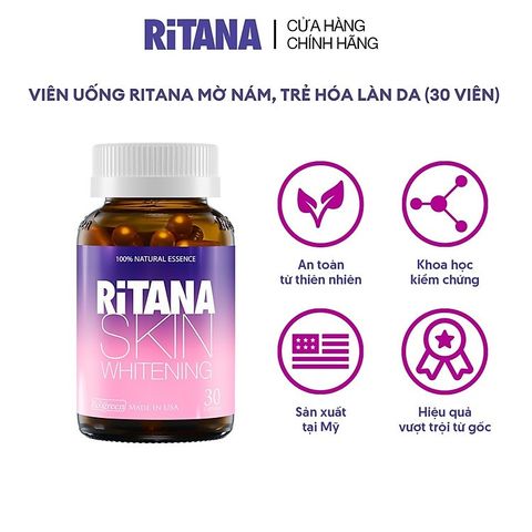 Viên uống RITANA - Trắng da mờ sạm nám với L-Glutathion, Sakura, Pomegranate, P.Leucotomos, collagen