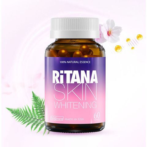 Viên uống RITANA - Trắng da mờ sạm nám với L-Glutathion, Sakura, Pomegranate, P.Leucotomos, collagen