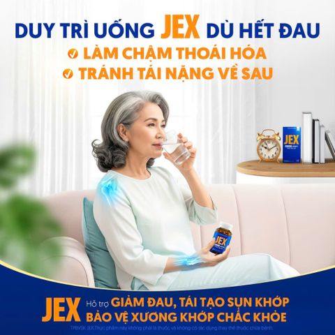 Combo 2 hộp JEX MAX 60 viên thế hệ mới giúp giảm đau, bảo vệ xương khớp tặng 1 hộp Jex 15 viên