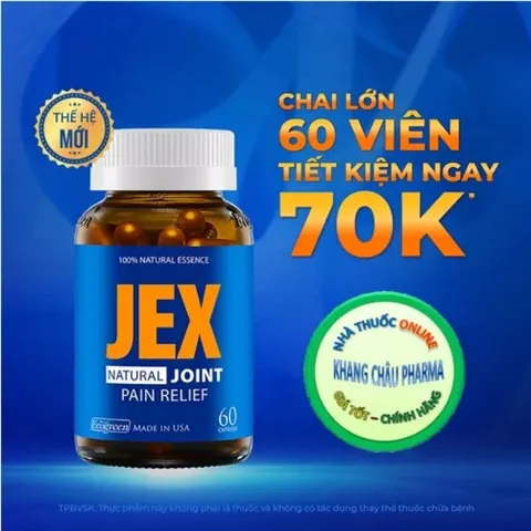 Viên uống JEX THẾ HỆ MỚI giảm đau, bảo vệ xương khớp, tái tạo sụn khớp và phần xương dưới sụn