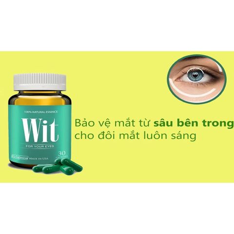 Viên uống bổ mắt Wit tăng cường thị lực, giảm mờ mắt hộp 60 viên & 30 viên