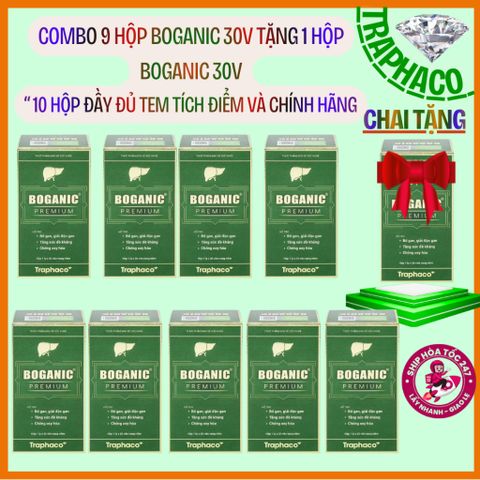 [COMBO 9 HỘP TẶNG 1 HỘP ] BOGANIC PREMIUM TRAPHACO HỘP 30V HỖ TRỢ GIẢI ĐỘC GAN, HẠ MEN GAN