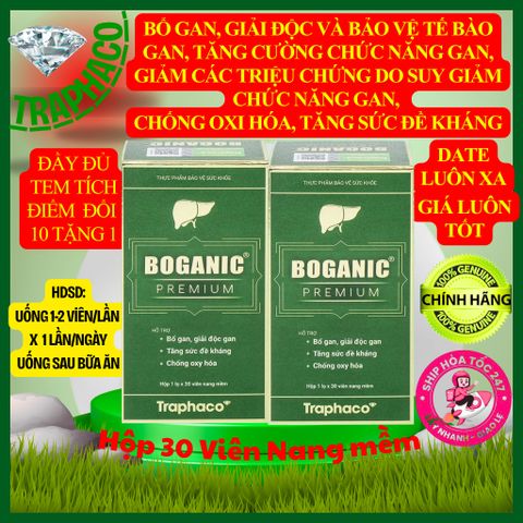 [COMBO 5 HỘP][GIÁ TỐT] Viên uống Boganic Premium Traphaco hỗ trợ bảo vệ và tăng cường chức năng gan