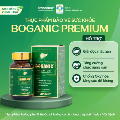 [COMBO 9 HỘP TẶNG 1 HỘP ] BOGANIC PREMIUM TRAPHACO HỘP 30V HỖ TRỢ GIẢI ĐỘC GAN, HẠ MEN GAN