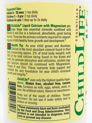 Siro bổ sung Canxi và Magiê cho trẻ em ChildLife Liquid Calcium and Magnesium 473ml USA