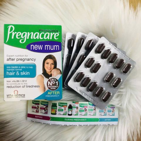 Viên Uống Bổ Sung Vitamin Cho Mẹ Sau Sinh Vitabiotics Pregnacare New Mum - 56 viên - Hỗ Trợ Đẹp Da & Giảm Rụng Tóc Sau Sinh  - Sản phẩm Từ Anh Quốc