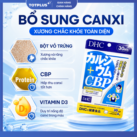 DHC Canxi Nhật Bản – Bổ Sung Canxi, CBP Và Vitamin D3 Hỗ Trợ Xương Răng Chắc Khỏe - Gói 30 Ngày