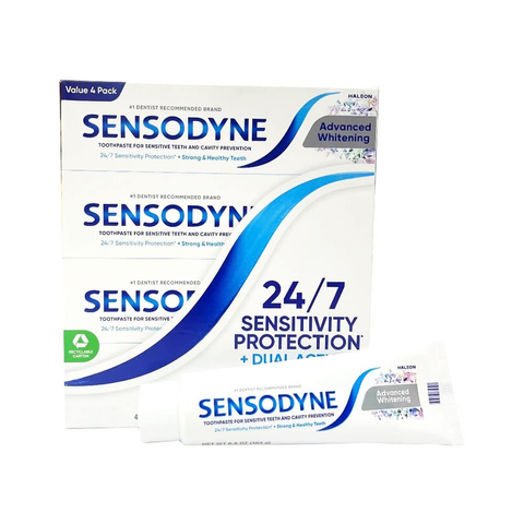 Set Lốc 4 kem đánh răng Sensodyne Advanced Whitening 184g x4