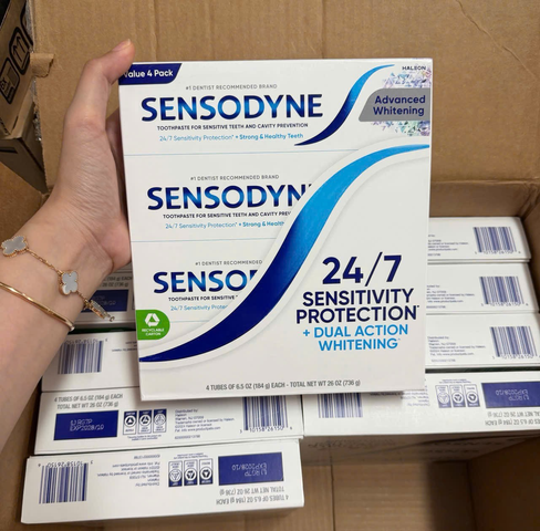Set Lốc 4 kem đánh răng Sensodyne Advanced Whitening 184g x4