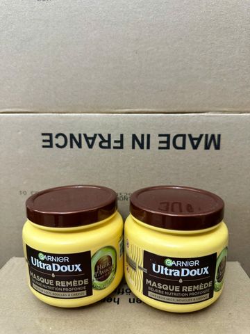 Bộ Dầu Gội và Xả Ultra Doux Garnier từ Pháp - Chiết xuất Bơ và Dầu Hạt Mỡ, Phục Hồi Tóc Hư Tổn, Mượt Mà và Bóng Đẹp