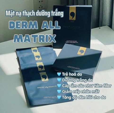 Mặt Nạ Thạch Derm All Matrix Dưỡng Ẩm Chuyên Sâu giúp Săn Chắc Da Hộp 4 Miếng
