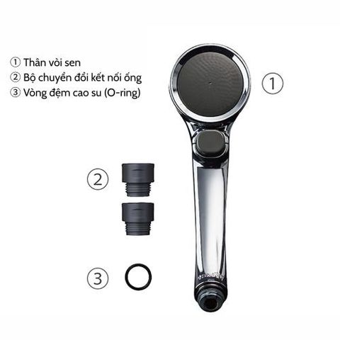 Bộ vòi sen tắm mạ WT có nút dừng Takagi JSB122MAS Nhật Bản